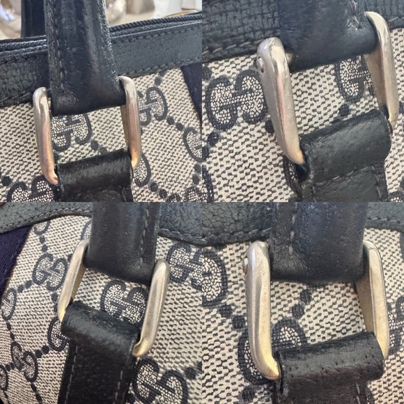 Gucci Doctors Boston Bag  "Accessory Collection" Navy Blue Monogram Canvas - Picture 11 of 16